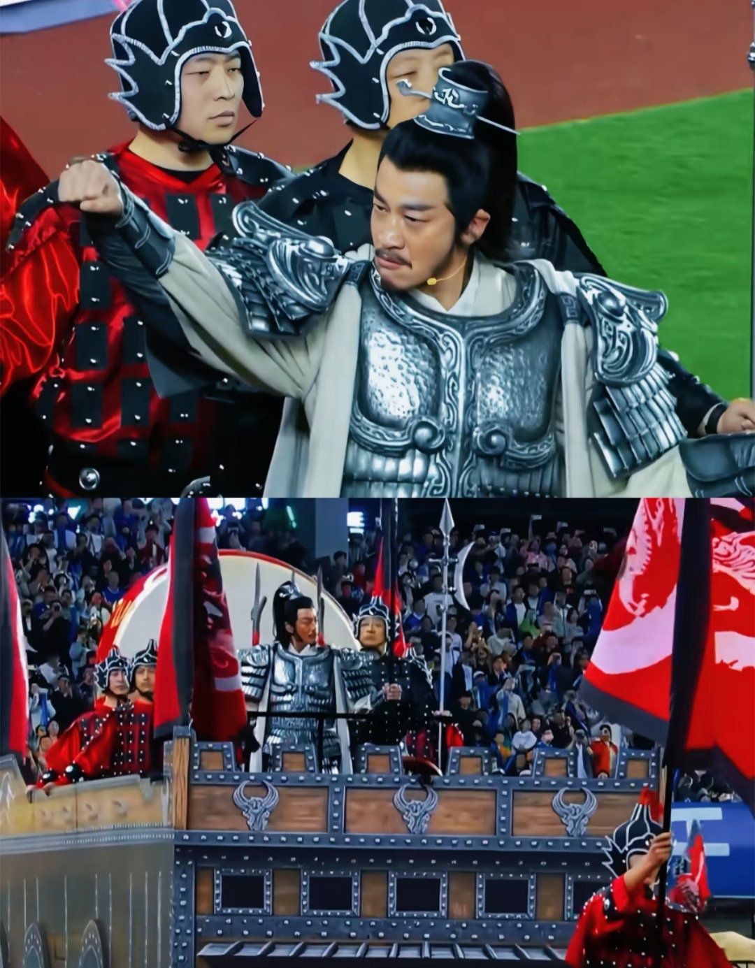 何润东霸王全妆都这个年纪了，还是如此霸气，气势那么足，爷青回了属于是。果然楚霸