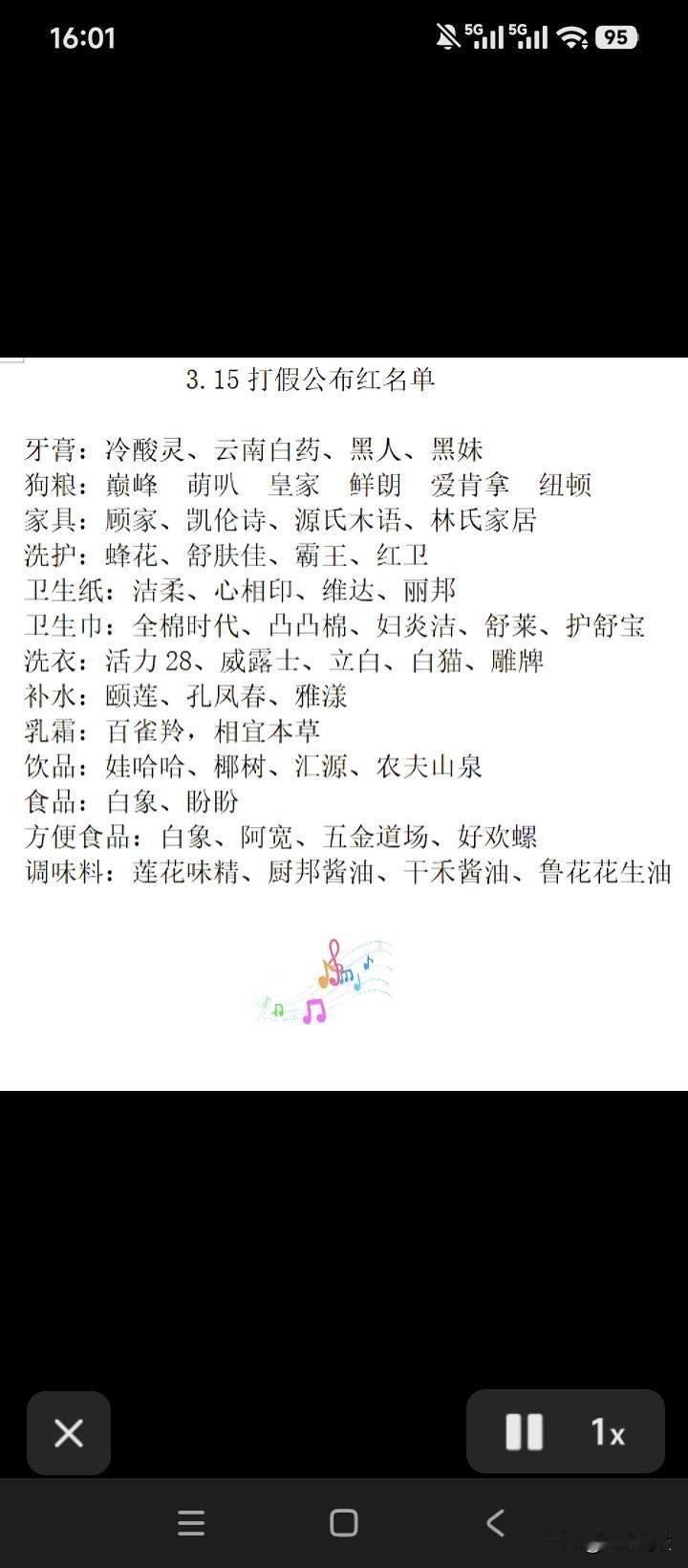 一批批黑名单，被“3.15”打出了原形，浮出了水面。但是，这份红名单才是我们的希