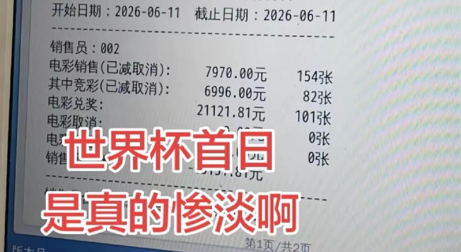 太失望了也许是期望太高今天没有人进来买体彩，可以说是惨不忍睹啊！为什么期待