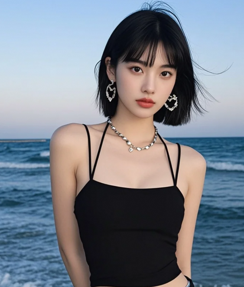 她的眼波如诗，令人沉醉