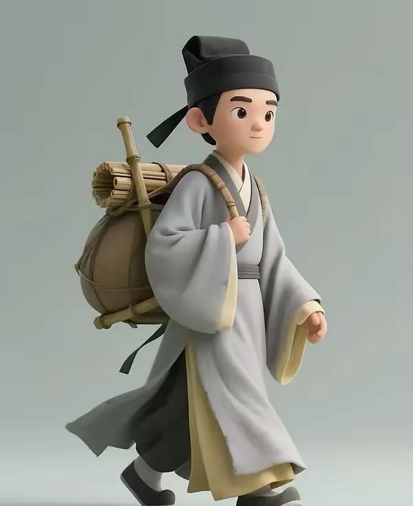 有一书生赴京赶考，盘缠将尽，便在路边卖字。一老农上前，请他写一副春联。书生问：“