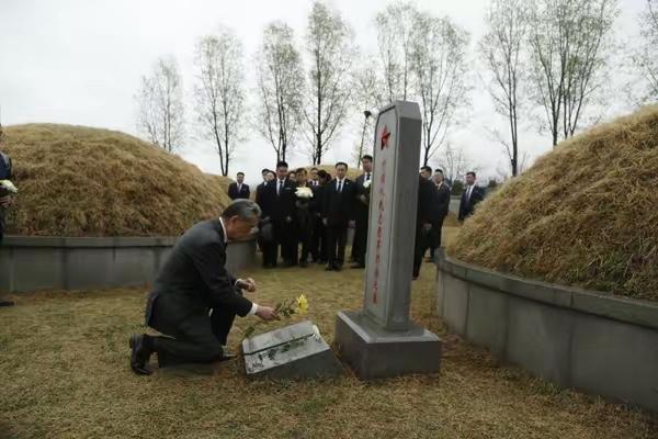 真的破防了！72岁王毅外长冒雨祭拜志愿军烈士，这一跪，跪的是民族风骨，跪的是生死