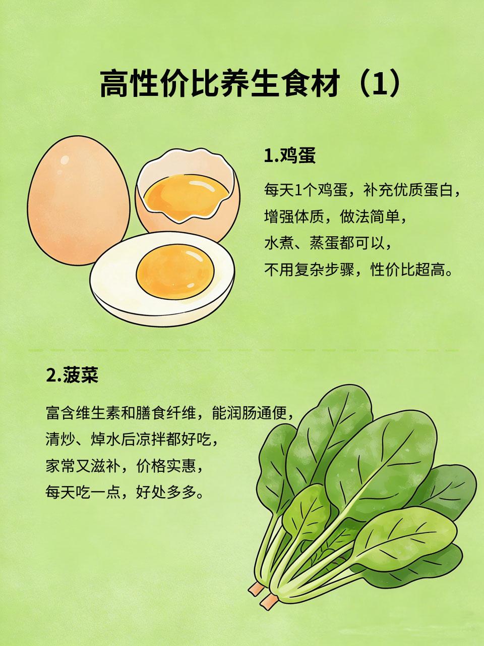 食材都是家常菜，食补养生性价比拉满很多人觉得食补养生很贵，其实不然，身边常见的