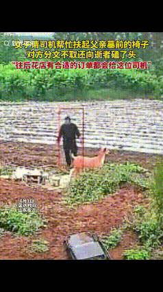 山东临沂，一女子通过监控看见父墓前的椅子倒了，身在异地的她，试着托出租车司机代扶