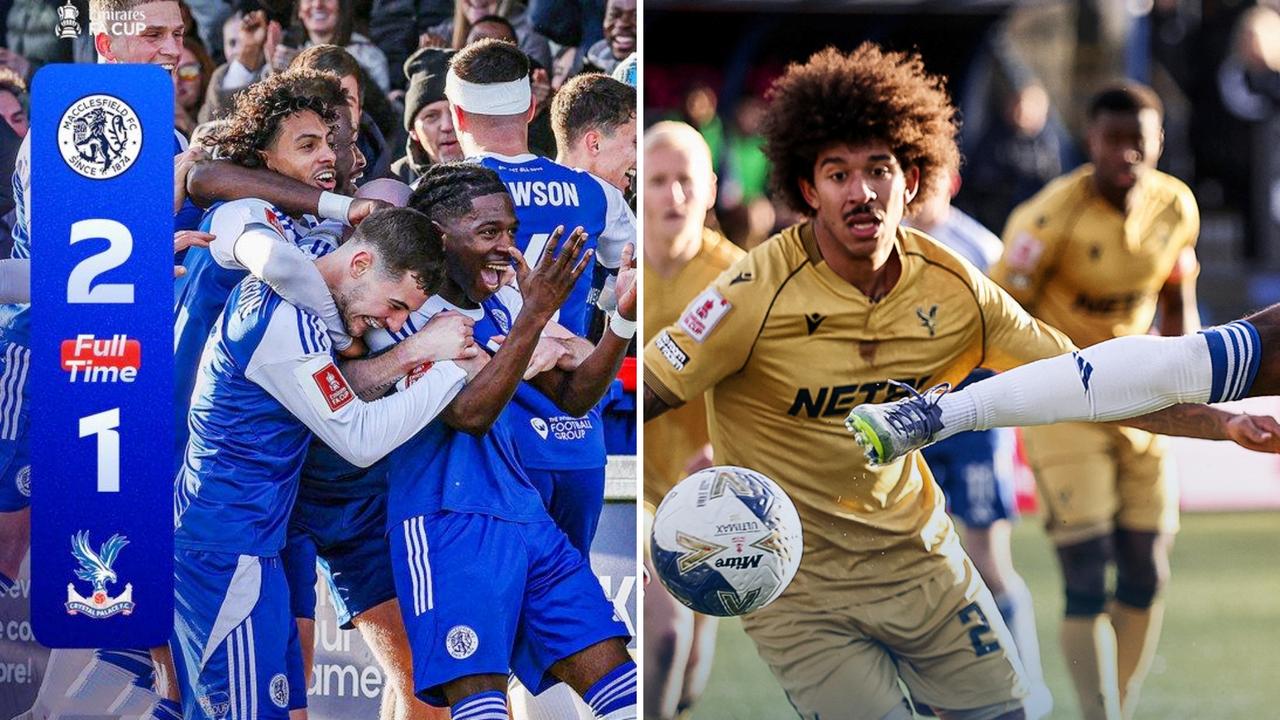 足总杯：卫冕冠军水晶宫客场1-2负于第六级别球队麦克尔斯菲尔德。保罗·道森率先