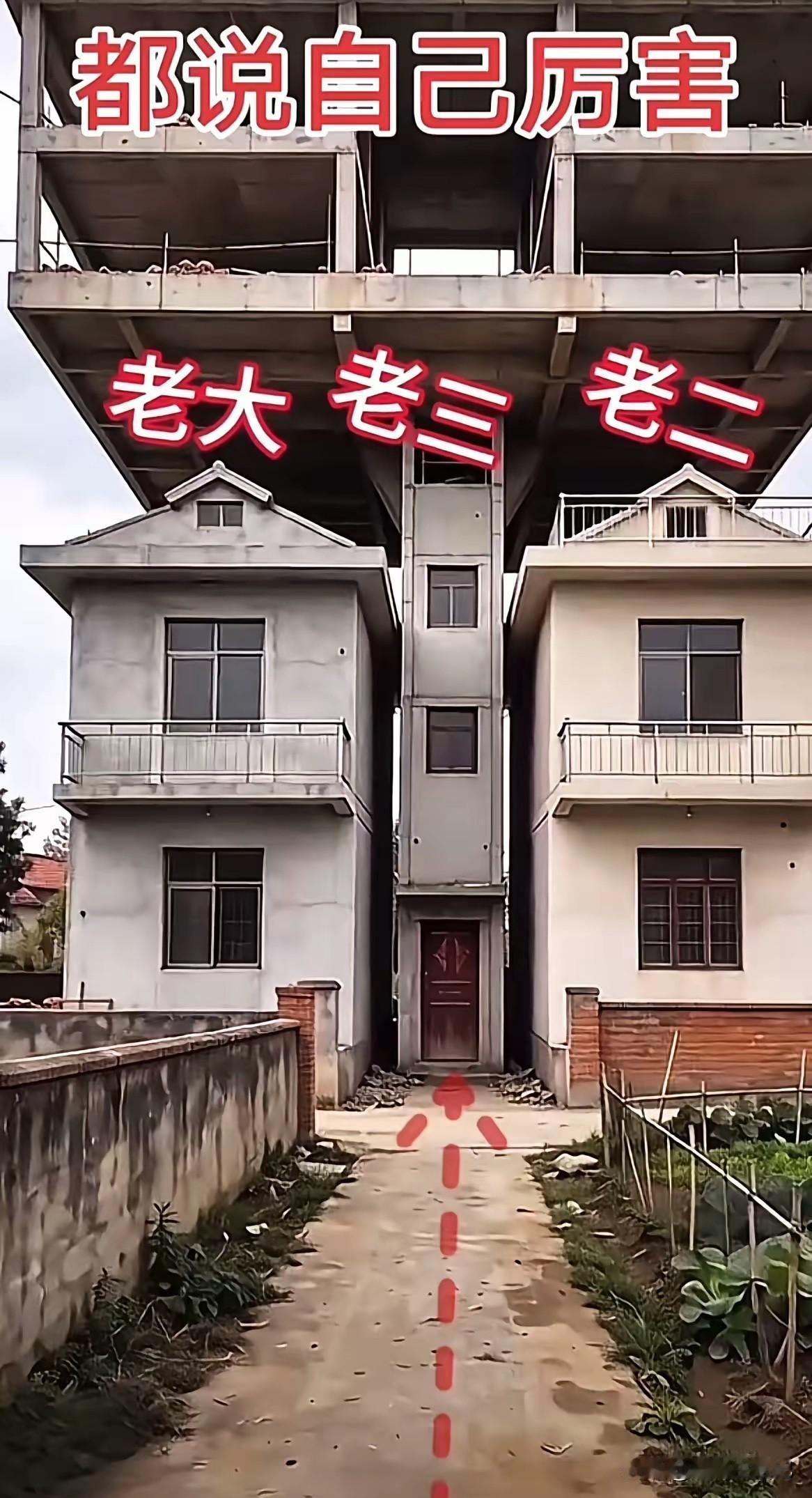 农村几兄弟盖房子，要是宅基地太小还不如一起盖，每家分一层更好。