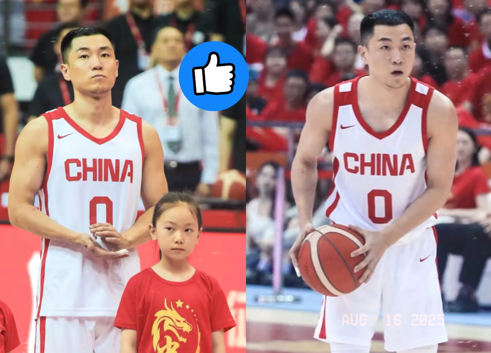 中国男篮老将高诗岩真是太让人心疼了！第三节四分钟的时候，转播镜头给到他，只见
