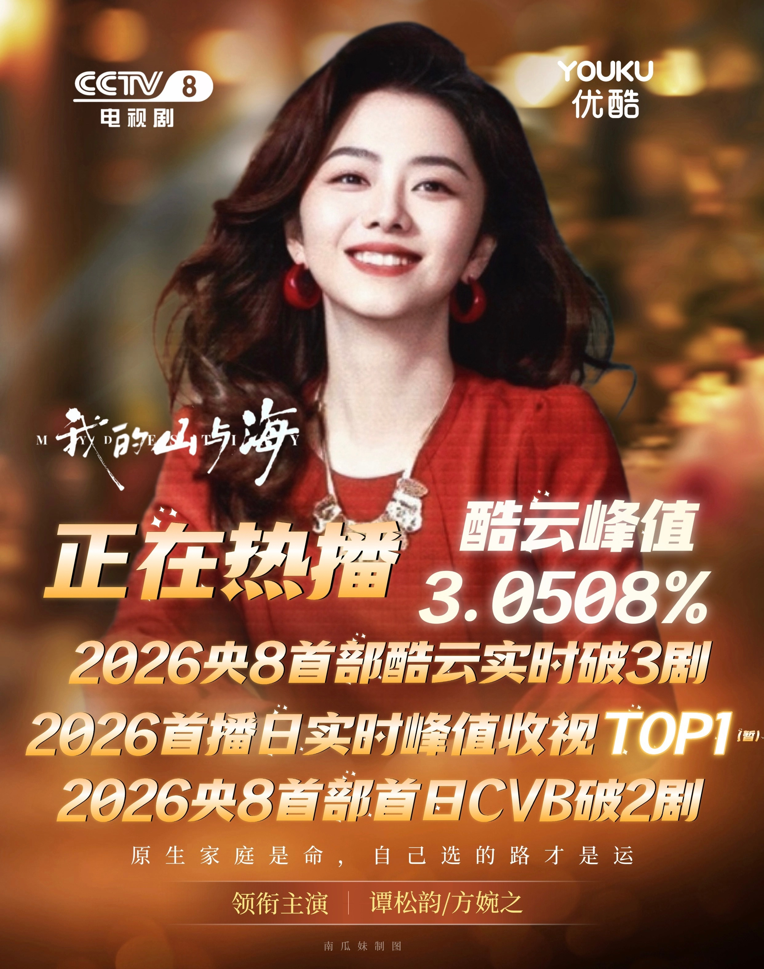 谭松韵谭松韵我的山与海收视破3一开始很多人都不看好，说题材冷，说节奏慢，说破3很