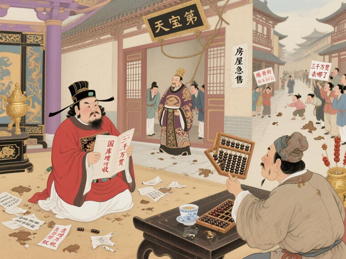 杨国忠虚报三千万贯！账对不上，卖豪宅还债遭笑唐朝又出“吹牛翻车”名场面！杨