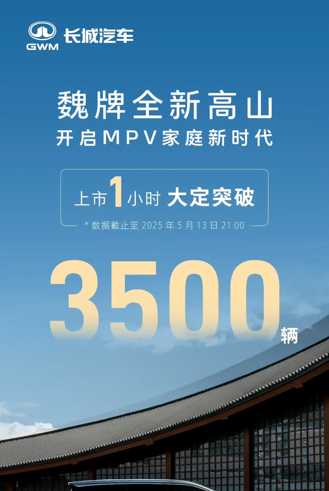 魏牌高山杀疯了，上市一个小时订单突破3500台，Mpv市场要变天了。这还只是两