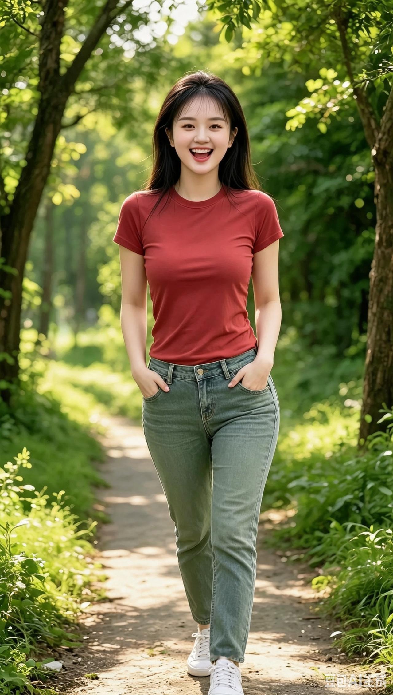 漫步林间小道，把烦恼丢进绿荫里穿行在林间小路，树叶筛下细碎的日光。两旁林木