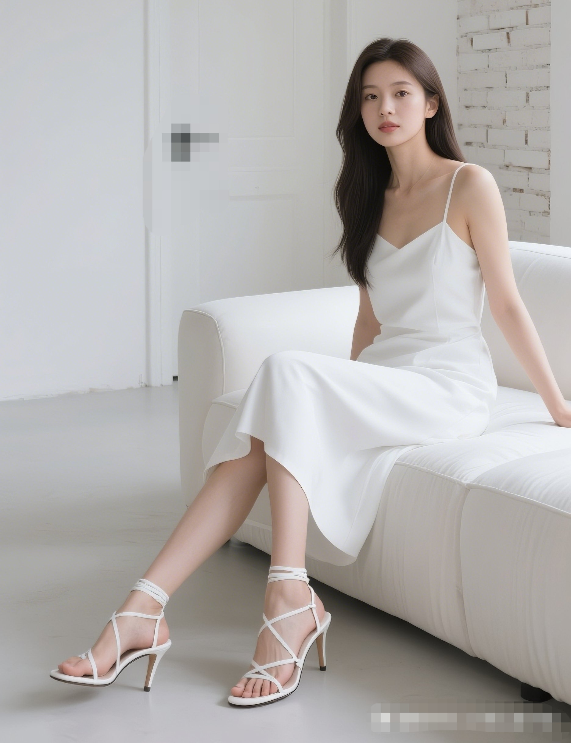 优雅白裙，简约风尚，清新自然，气质温婉，时尚穿搭。