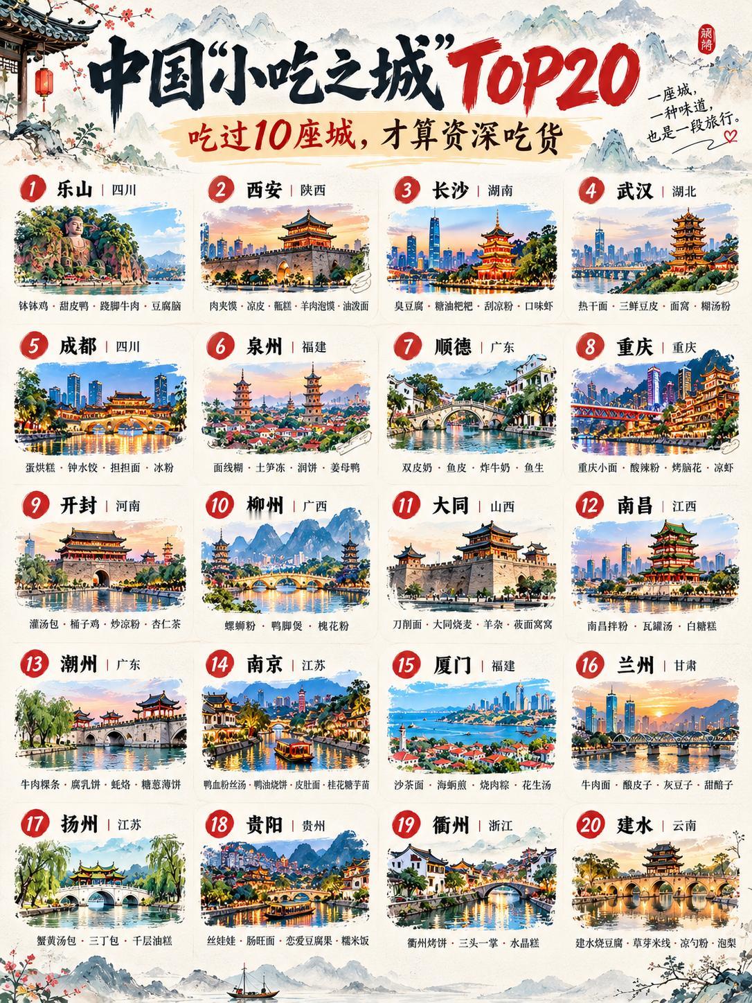 中国哪里的小吃最好吃最丰富中国美食美不胜收，每个地区都有自己的特色美食。最有