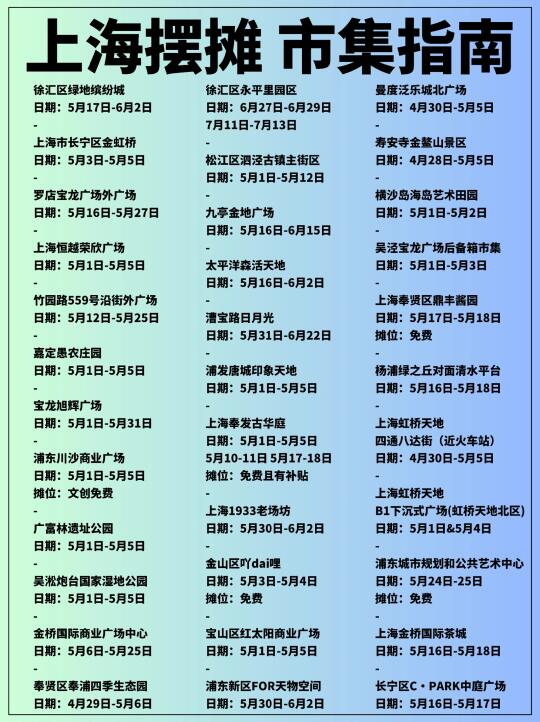 上海市集摆摊📍来看看都有哪些招募吧！