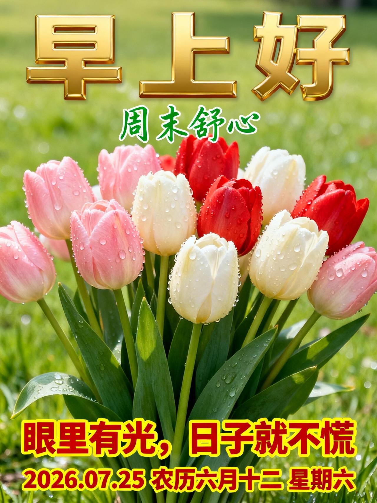 7月25日，周六早安✨，正式进入闷热的中伏时节。褪去一周工作的疲惫，在周末清晨慢
