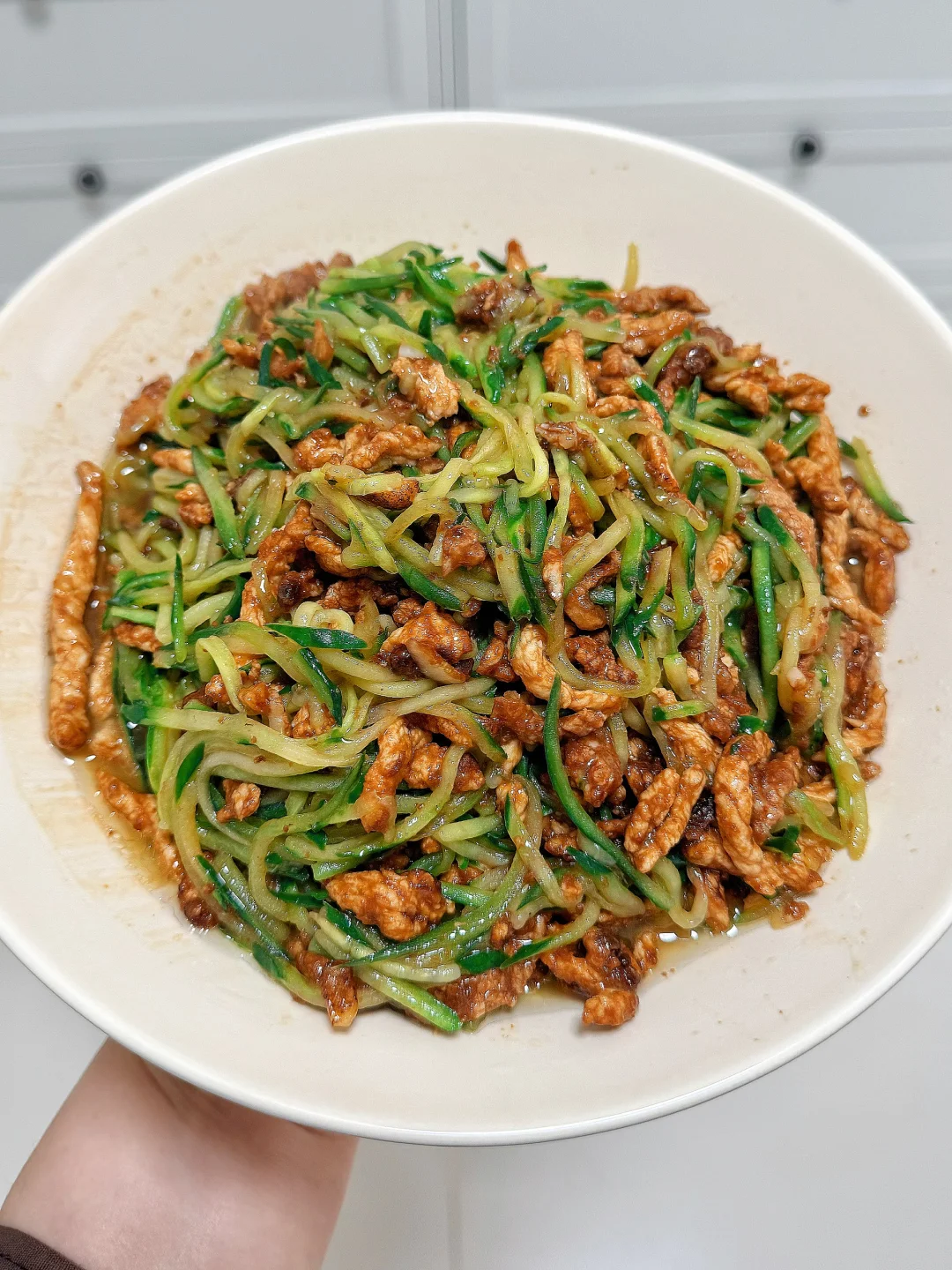 谁懂啊？黄瓜丝炒肉丝吃一次爱一次！