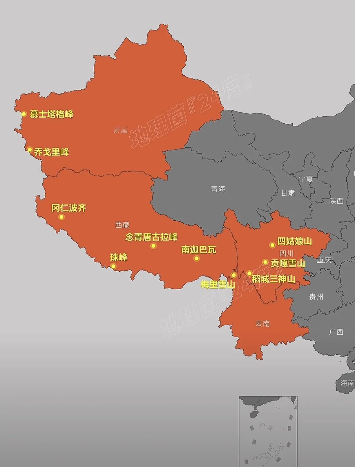 我国著名的十座雪山，老铁们你到过几座？我到过其中的五座，它们是：梅里雪山、贡嘎雪