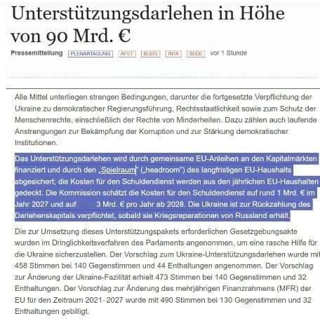 乌克兰仗都还没打完，已经欠了一屁股债了，近期欧盟又向乌克兰追加了一笔贷款，一共是