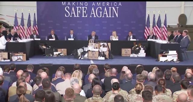 特朗普北京时间3月24日在“让美国再次安全”的发布会上表示：在华盛顿街头每