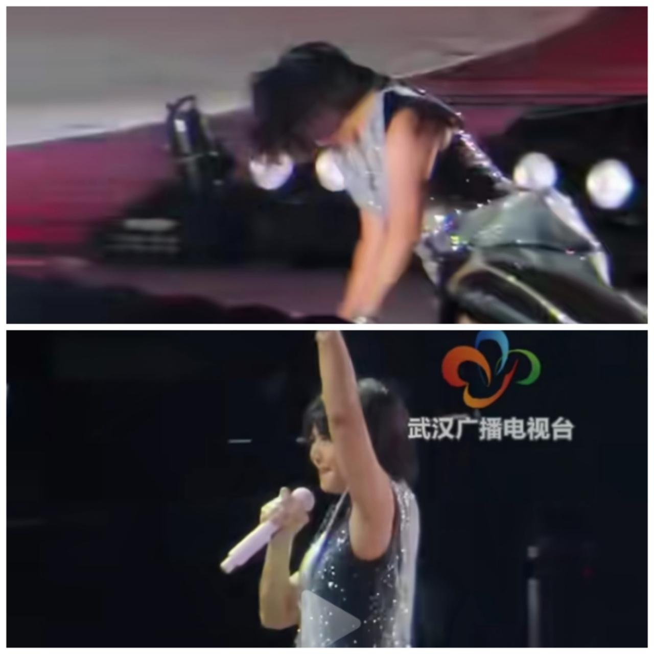 现场揪心一幕！2026年天津奥体中心演唱会，48岁孙燕姿舞台意外滑倒。在延伸