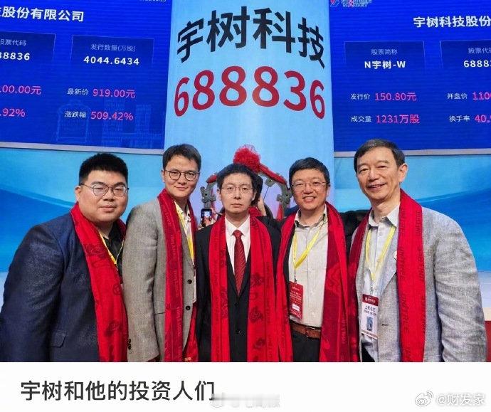 #宇树科技上市庆功照流出#宇树科技敲钟现场，王兴兴全程没笑，表情平静，我想此刻的他，压力大于喜悦，毕