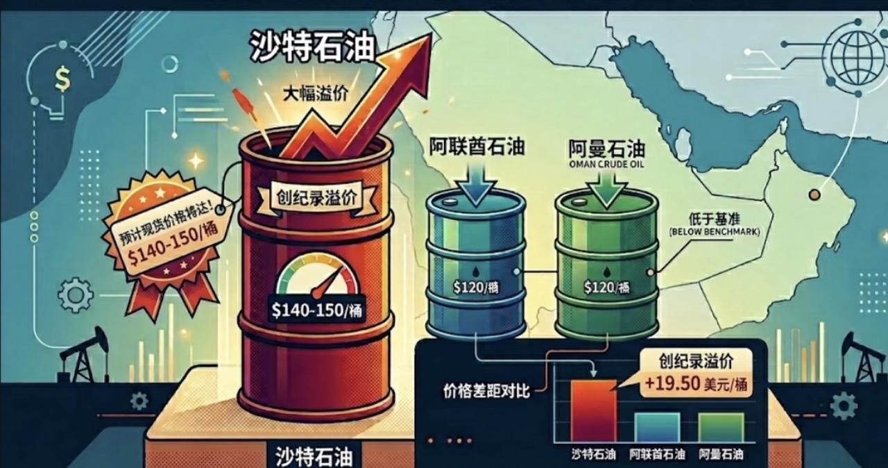 4月6号那天，沙特突然甩出一个大消息：往亚洲卖的原油，每桶直接加价19.5美元，