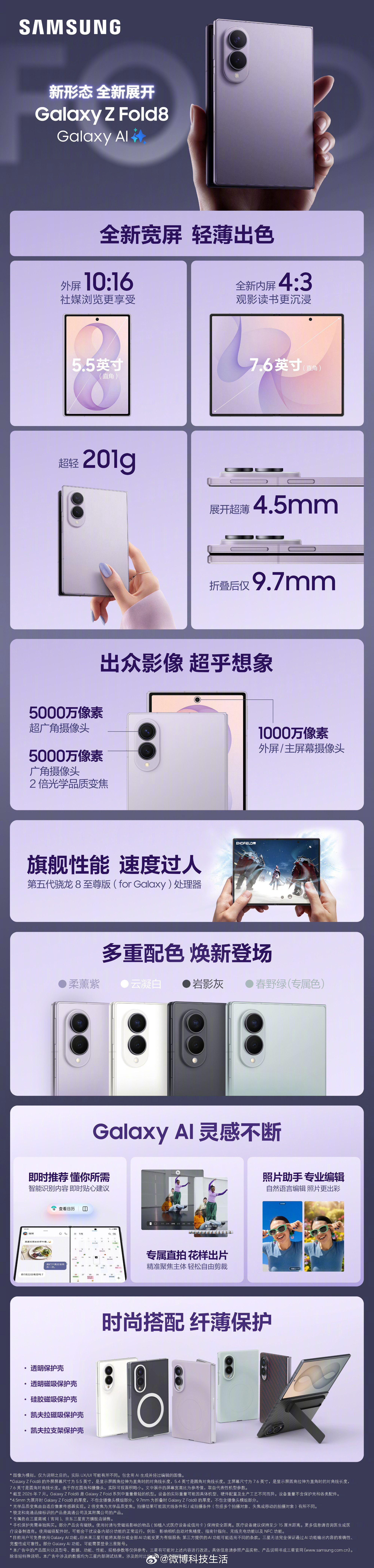 三星 Galaxy全球新品发布会正式推出 Galaxy Z Fold8...