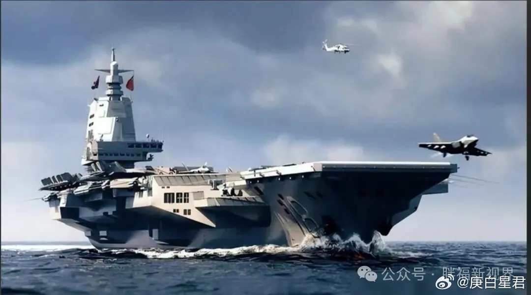 美媒：中国建造全球最大航母，12万吨核动力，可上舰100架歼35美媒关注到，中国