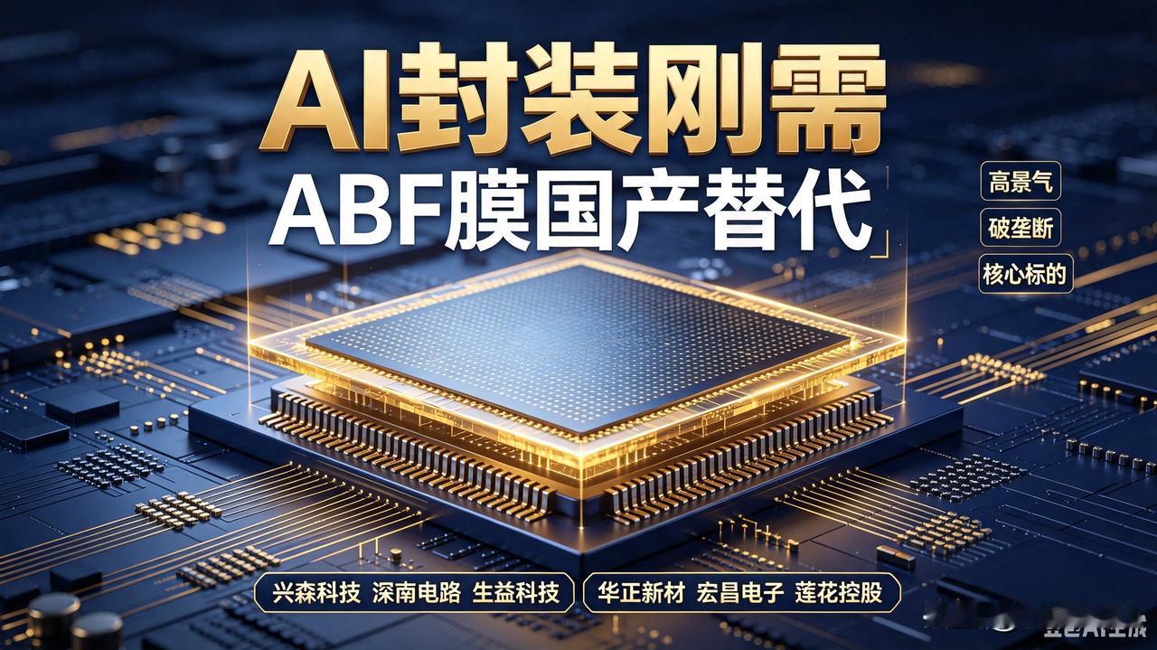 日企垄断95%！AI芯片卡脖子材料ABF膜，国产替代迎来关键窗口ABF膜