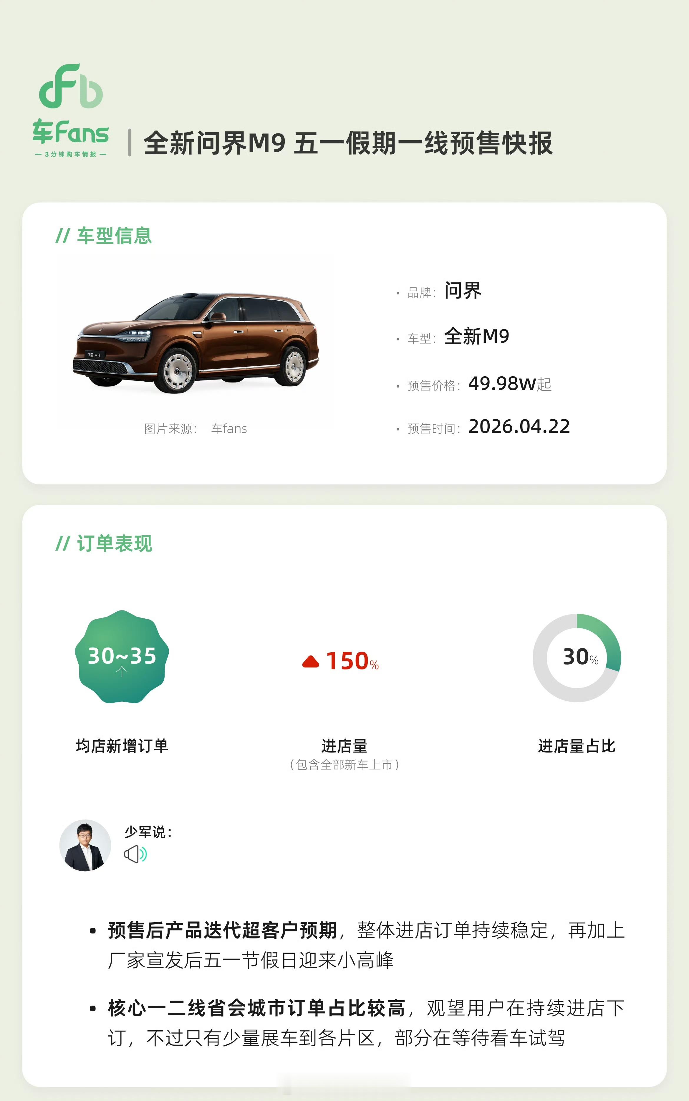 据微博大V发布的全新一代问界m9系列的五一预售快报来看，其中问界M9Ulti