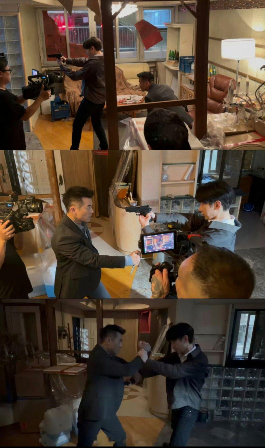 成毅《狩谎》拍摄花絮🈶，有种老干部上线的感觉