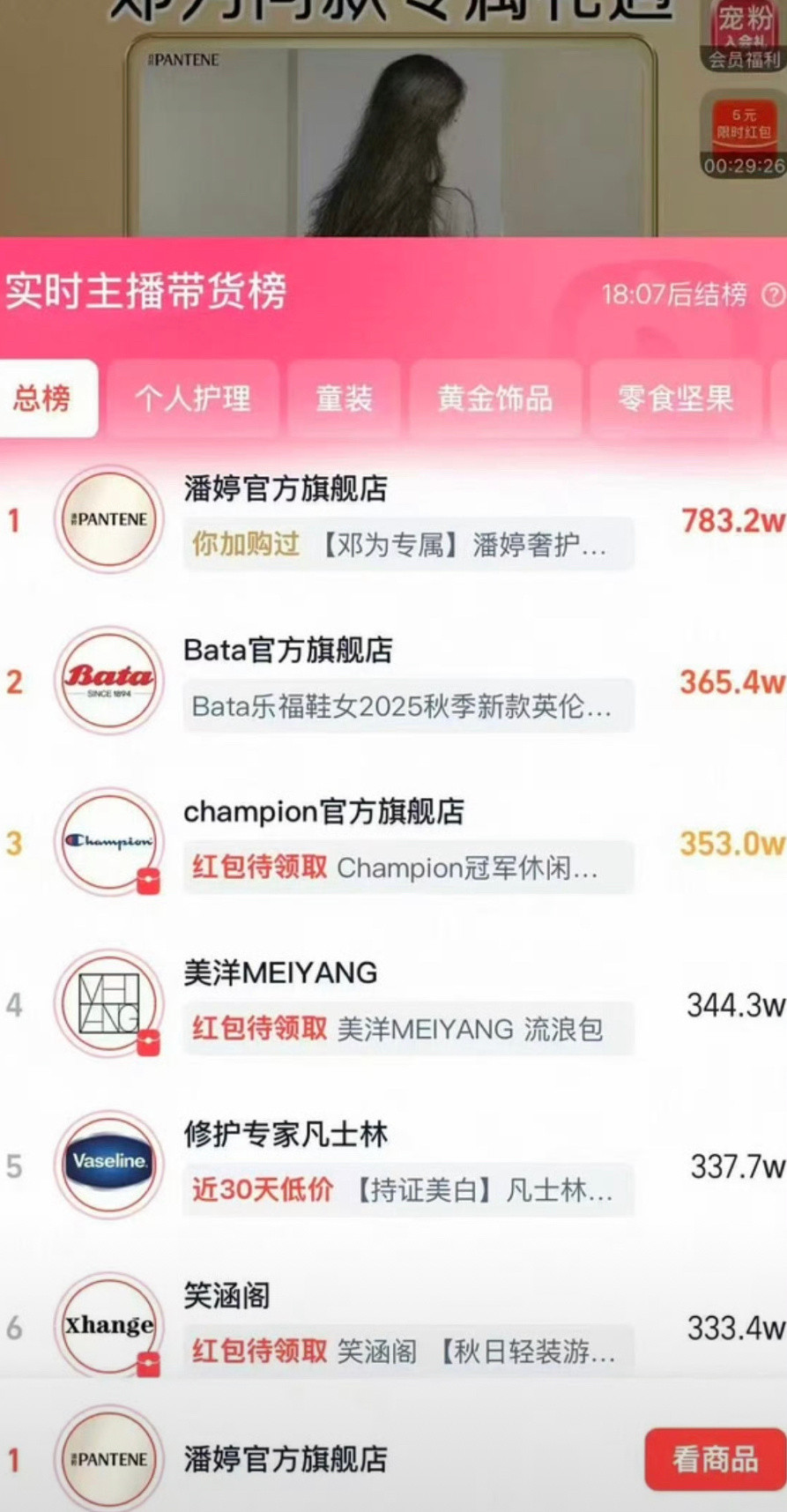 邓为就是带货第一啊，还有什么比真金白银更有说服力？！！！​​​