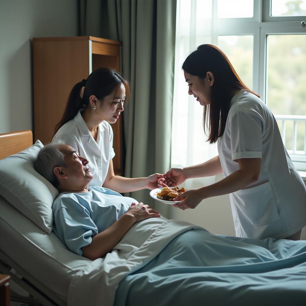 看的人眼泪直流！公公癌症住院，怕自己撑不到儿媳妇儿生日的那一天，趁自己还能走动的