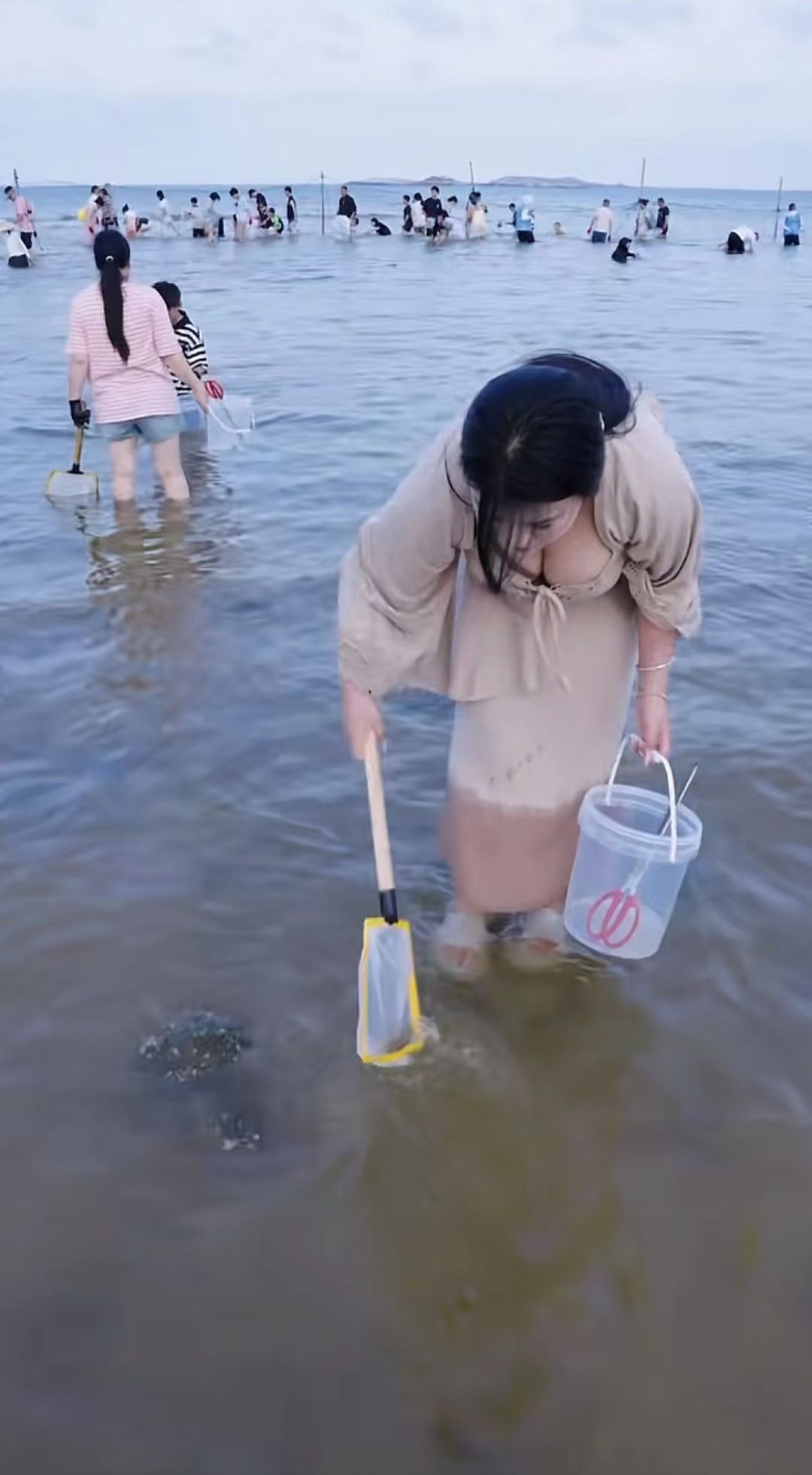 放假了去赶海，能逮到螃蟹吗？