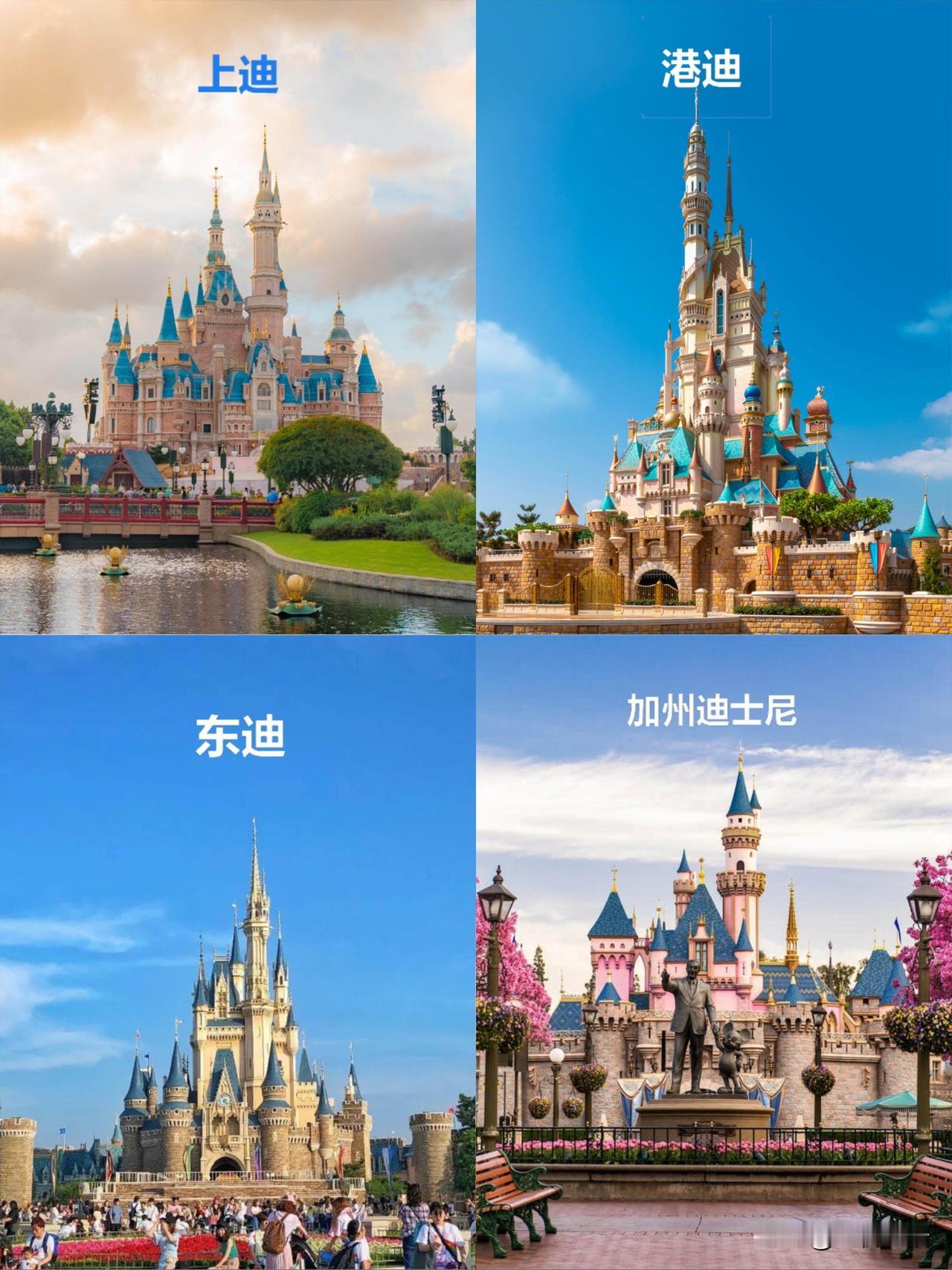 为什么迪士尼城堡每个长得不太一样？🤯谁逛迪士尼没盯着城堡发呆过！原来每个
