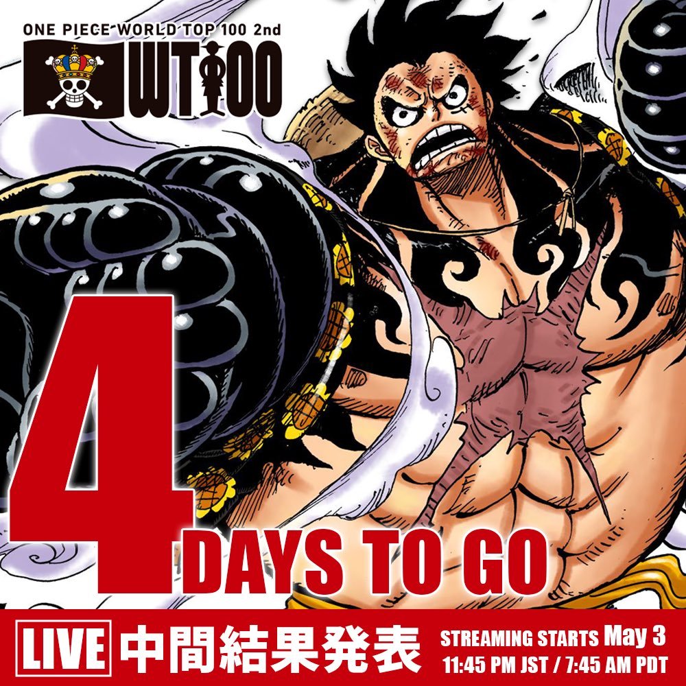 海贼王海贼王距离海贼王第二届全球人气角色中期投票结果倒计时【4】天