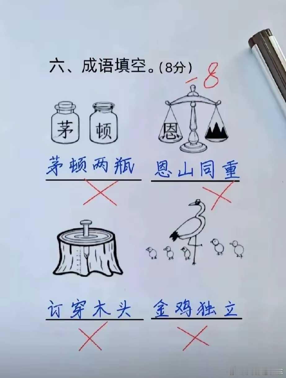 好漂亮的字啊，可惜答案全部是错的​​​