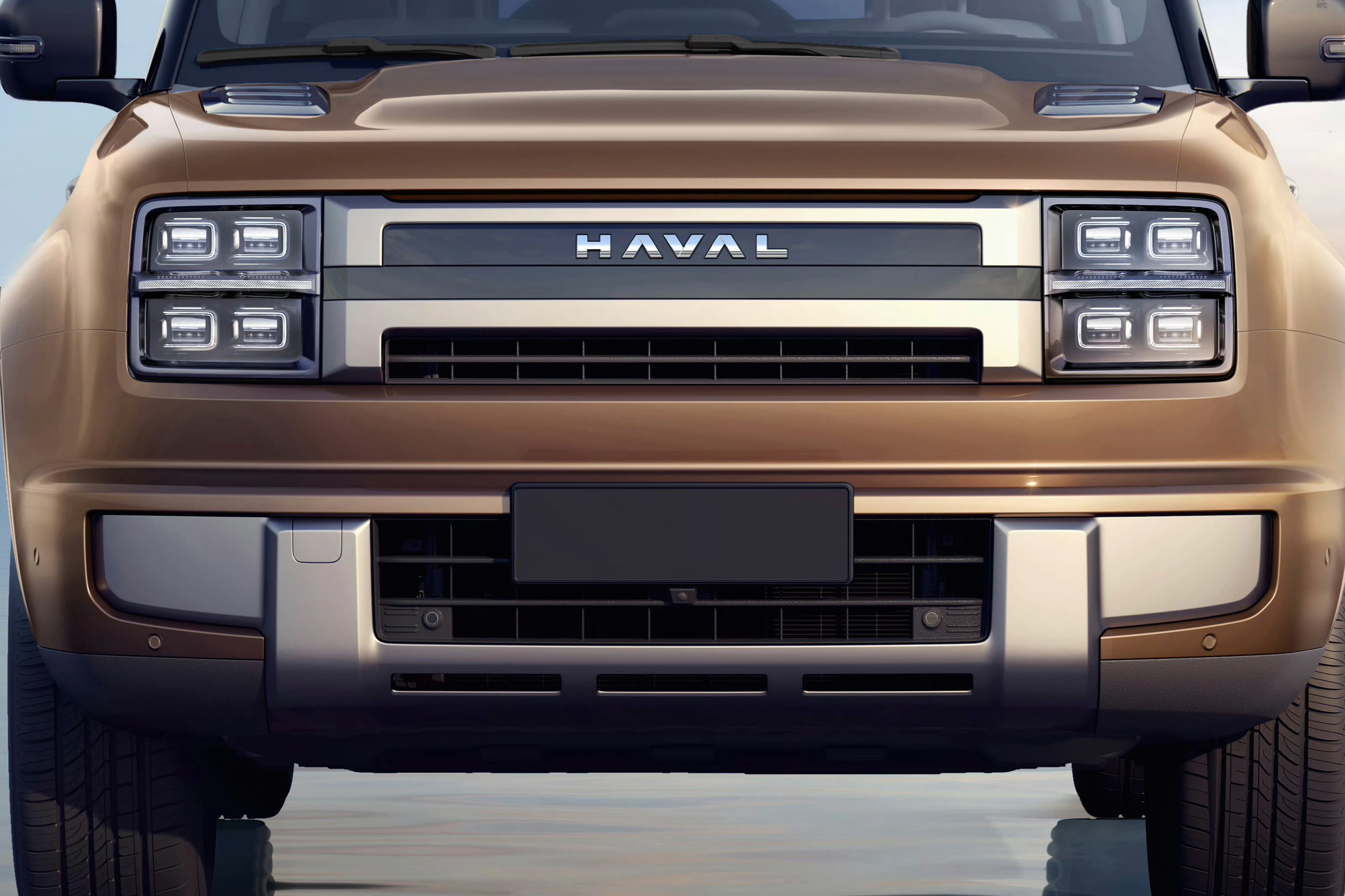 节奏是真快啊哈弗最新旗舰SUV也定妆了非常犀利刚猛的风格中网的硬甲，D柱的镰刀，