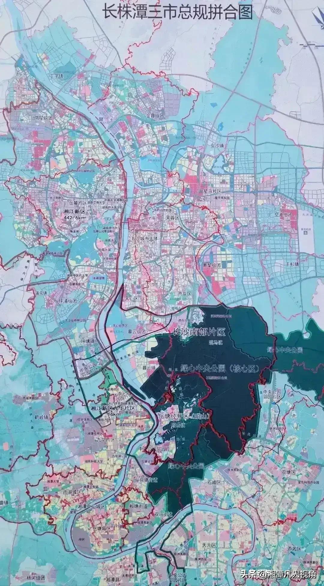 现在长株潭唱的不再是一体化，而是三地一座城。当前所有的规划、蓝图、路线都是围绕