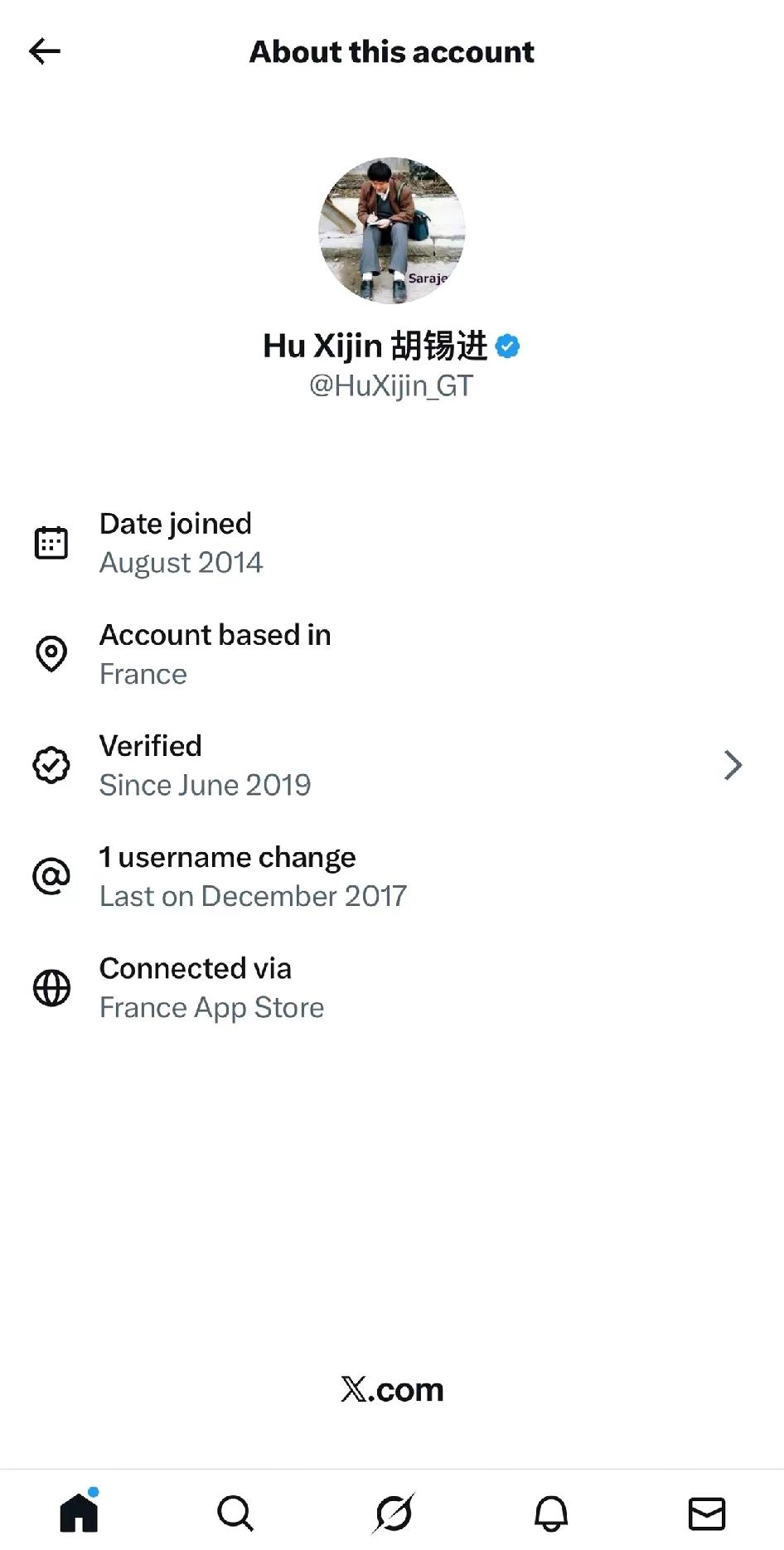 推特也显示IP了！这个是老胡的账号！老胡运营自媒体还是非常成功的，不仅在国内