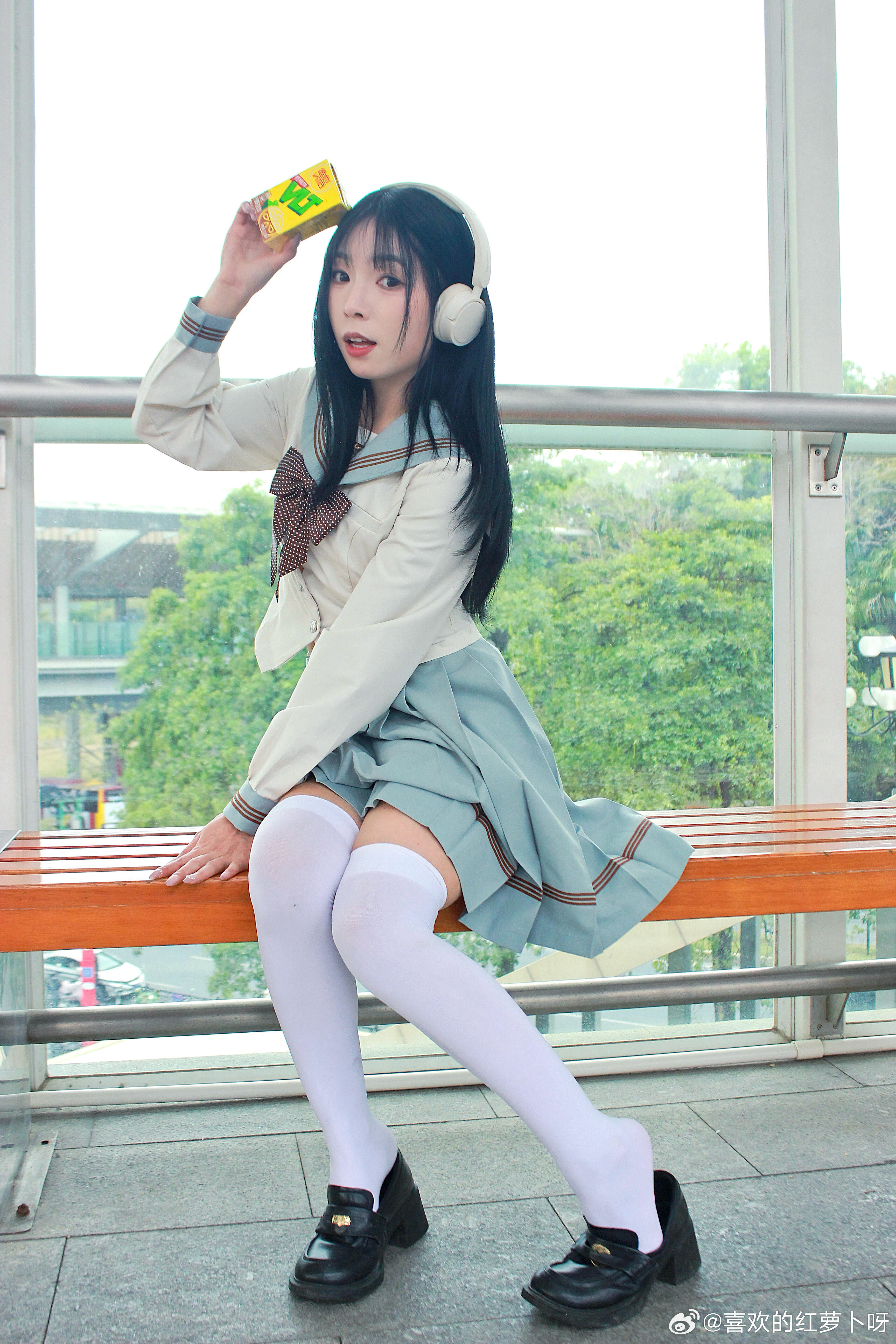 Jk标配的白色丝袜~