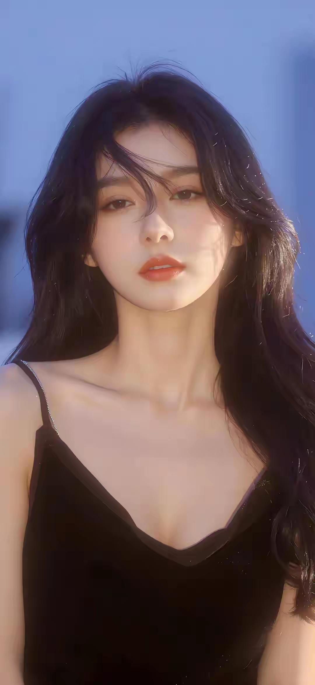 黑发红唇，气质迷人，时尚穿搭，女神范儿十足！💄👗💃今天你记录穿搭了吗？针