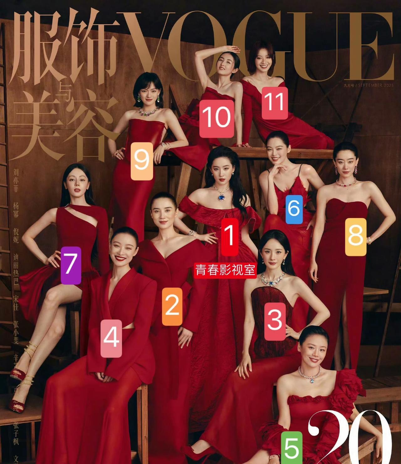 刘冲审美小时代2.0拼好封单从人选来看，张宇做的VOGUE10周年封面，