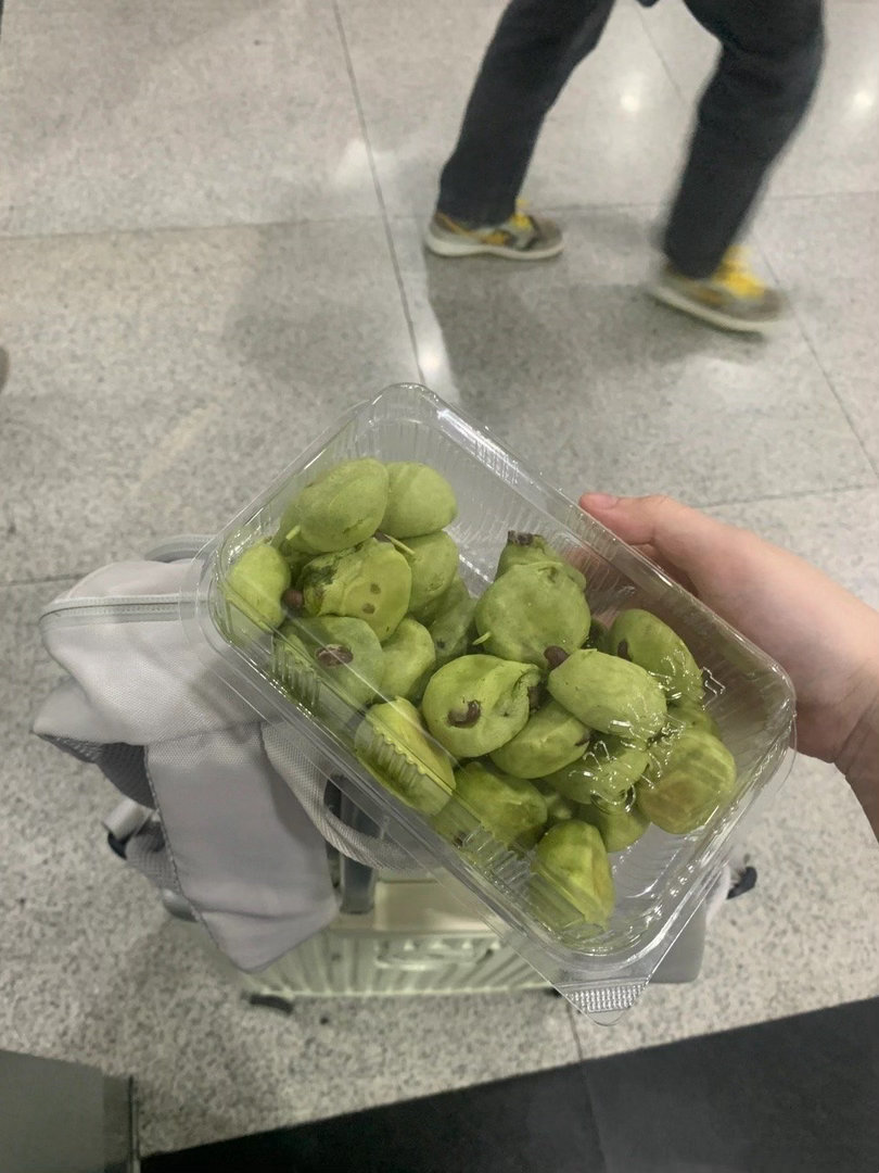 在车站被塞了一盒麻薯