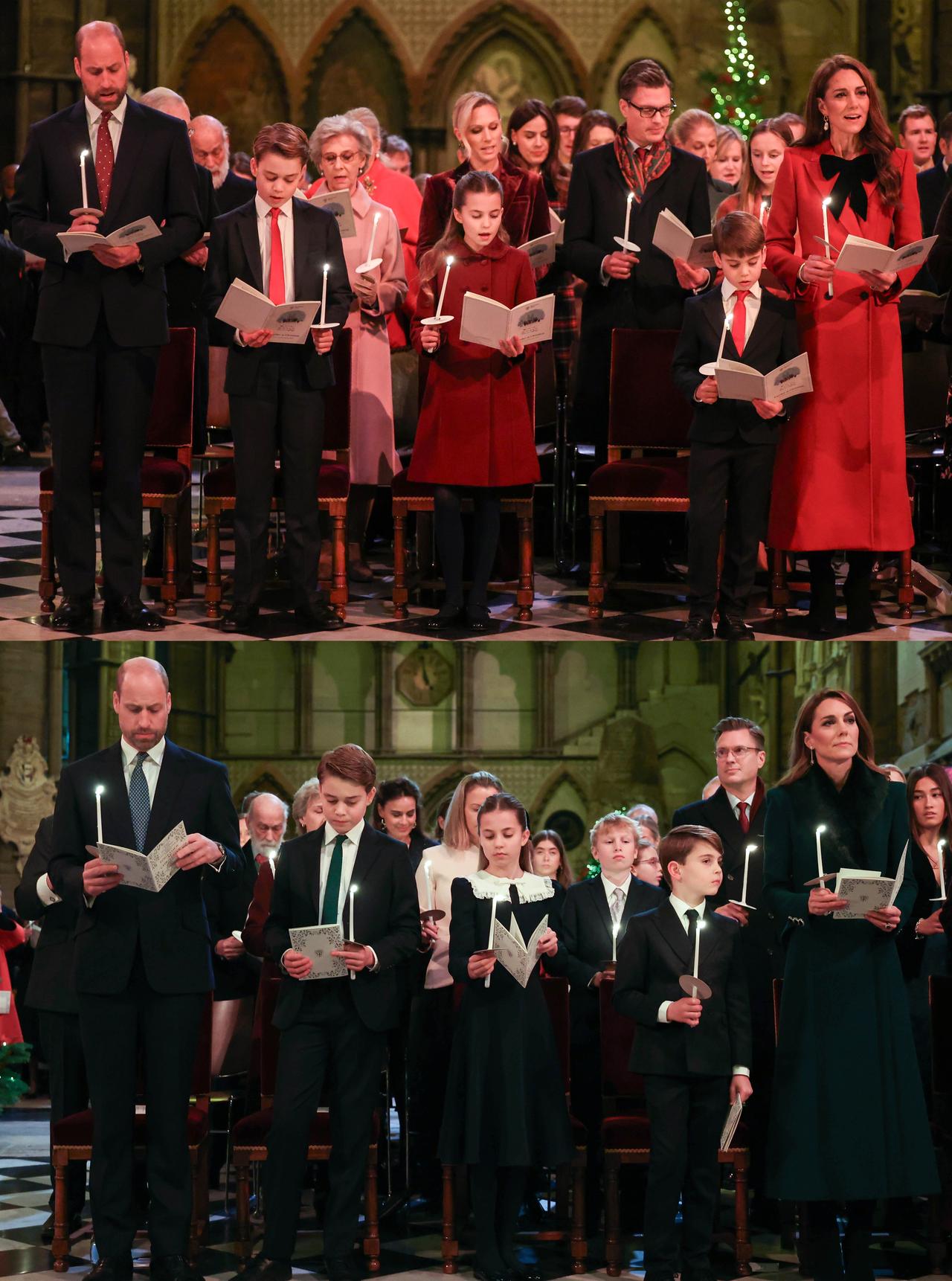 威尔士三宝过去一年长得好快！乔治去年还没到威廉的肩膀，今年已经明显超过了。