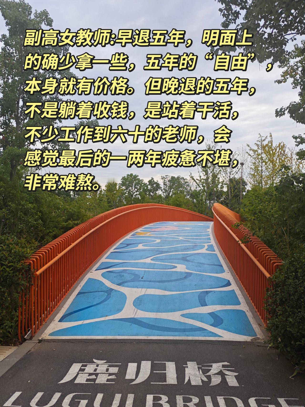 副高女教师:早退五年，明面上的确少拿一些，五年的“自由”，本身就有价格。但晚退的