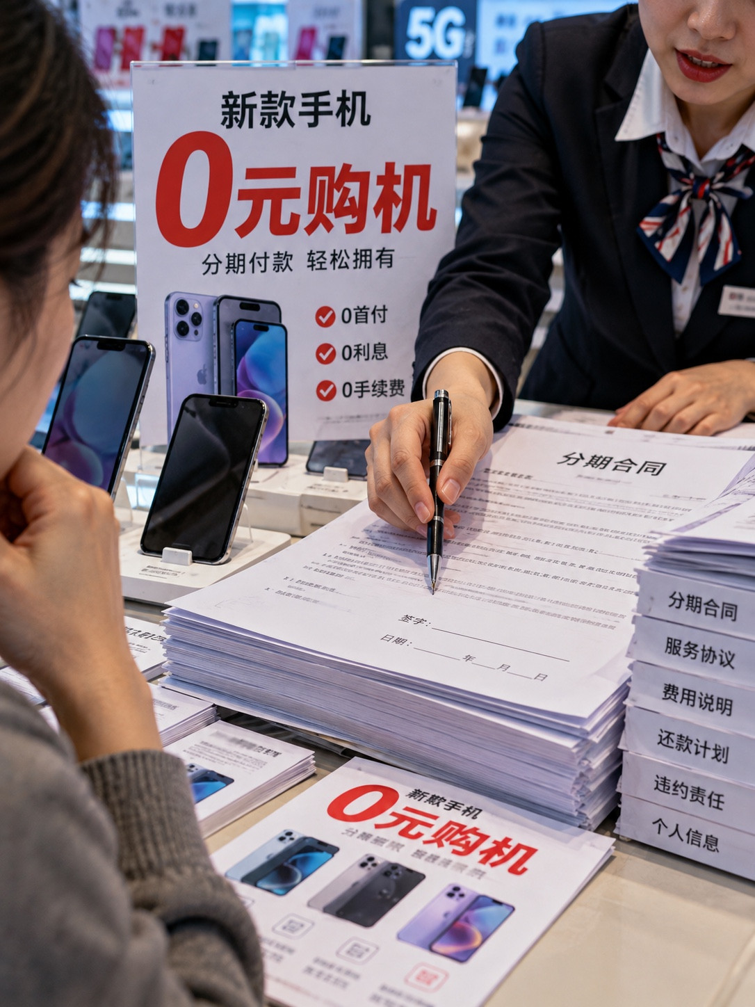 免费领的手机，原来是我自己贷款买的去年我在营业厅差点办了0元购机。销售小哥说得可好听——“月消129