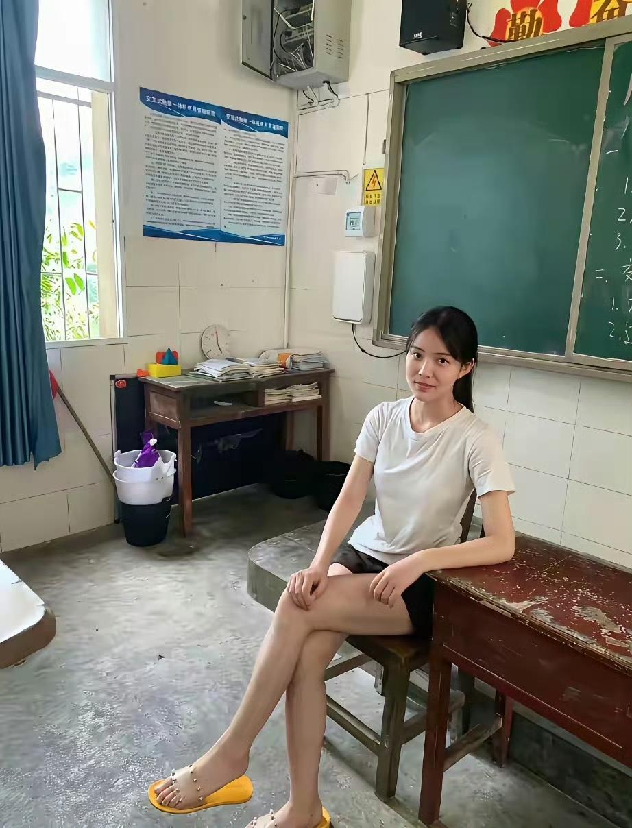 下乡支教的女大学生