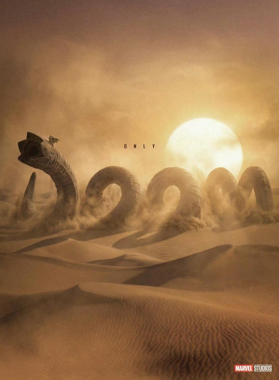 电影海报你发现浣熊、蜘蛛侠、坠毁的神奇四侠飞船了吗——当神君杜姆，遇见大沙虫…