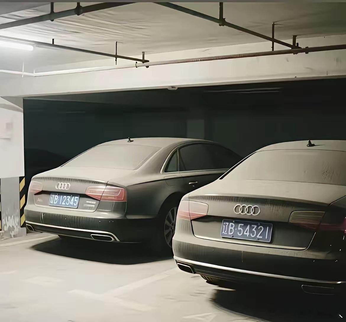 在大连啊，能同时有这两辆车的人，那绝对是非富即贵。再看看这辆落满灰尘的奥迪，车主